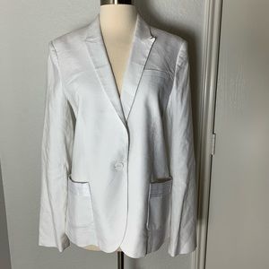 Calvin Klein white linen blazer